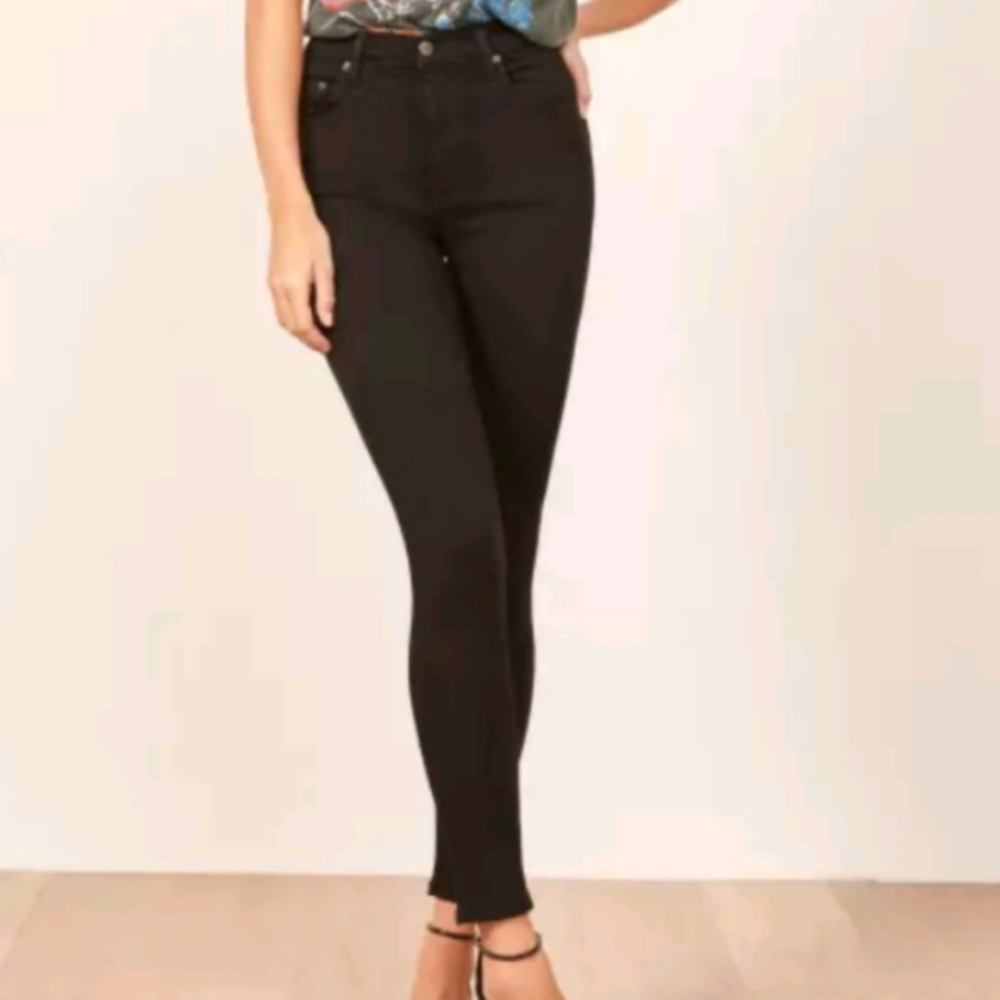 Reformation Black High Rise Skinny Jeans Size 29
